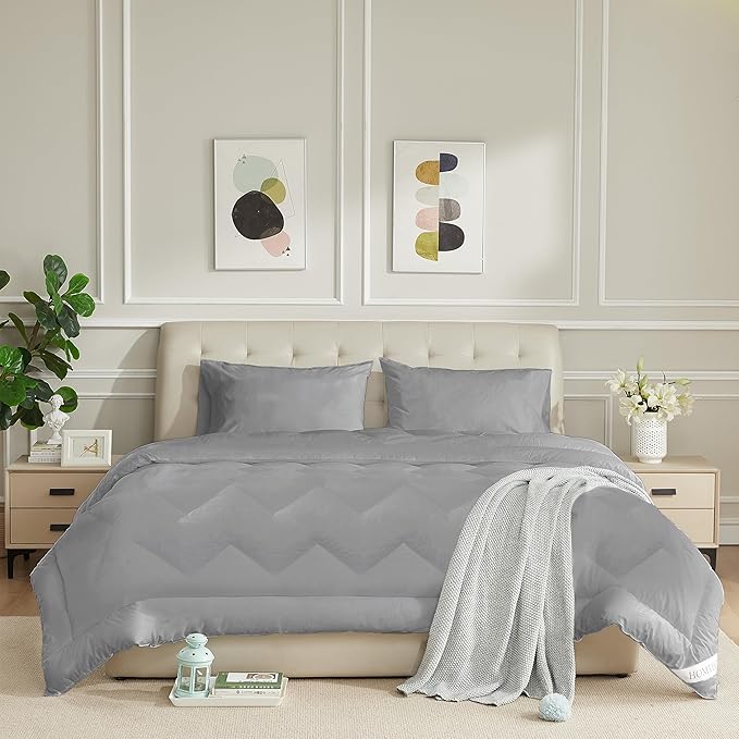 Duvet Insert Cotton Comforter Twin Size White Down Alternative Duvet Insert