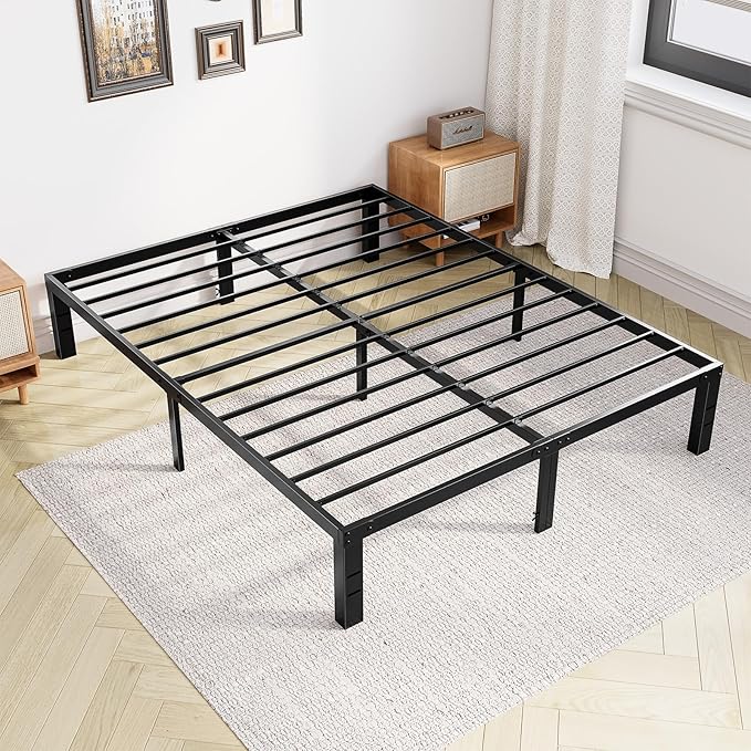 Bed Frame - Twin Size Metal Platform Bed Frames Mattress Foundation