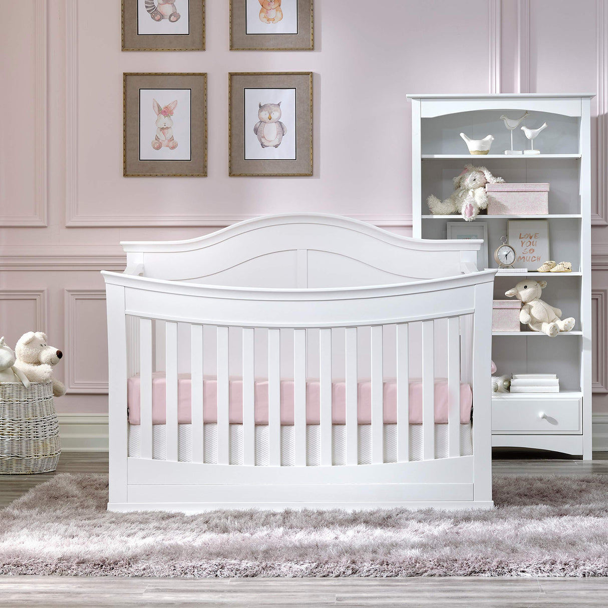DaVinci Meadow 4-in-1 Convertible Crib in White, Greenguard Gold Certified