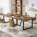 94.5-Inch Conference Table for 10 People, Industrial 8 FT Meeting Table with Two Grommets,