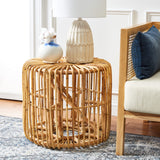 Home Collection Jabez Tropical Coastal Natural Rattan Round Drum Accent
