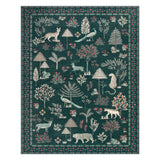 Jungle Animal 8x10 Rugs for Living Room, Green Soft Bedroom Rug 8x10 Under Bed