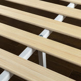 Deluxe Wood Slat Bed Foundation - Queen Size, No Box Spring Needed