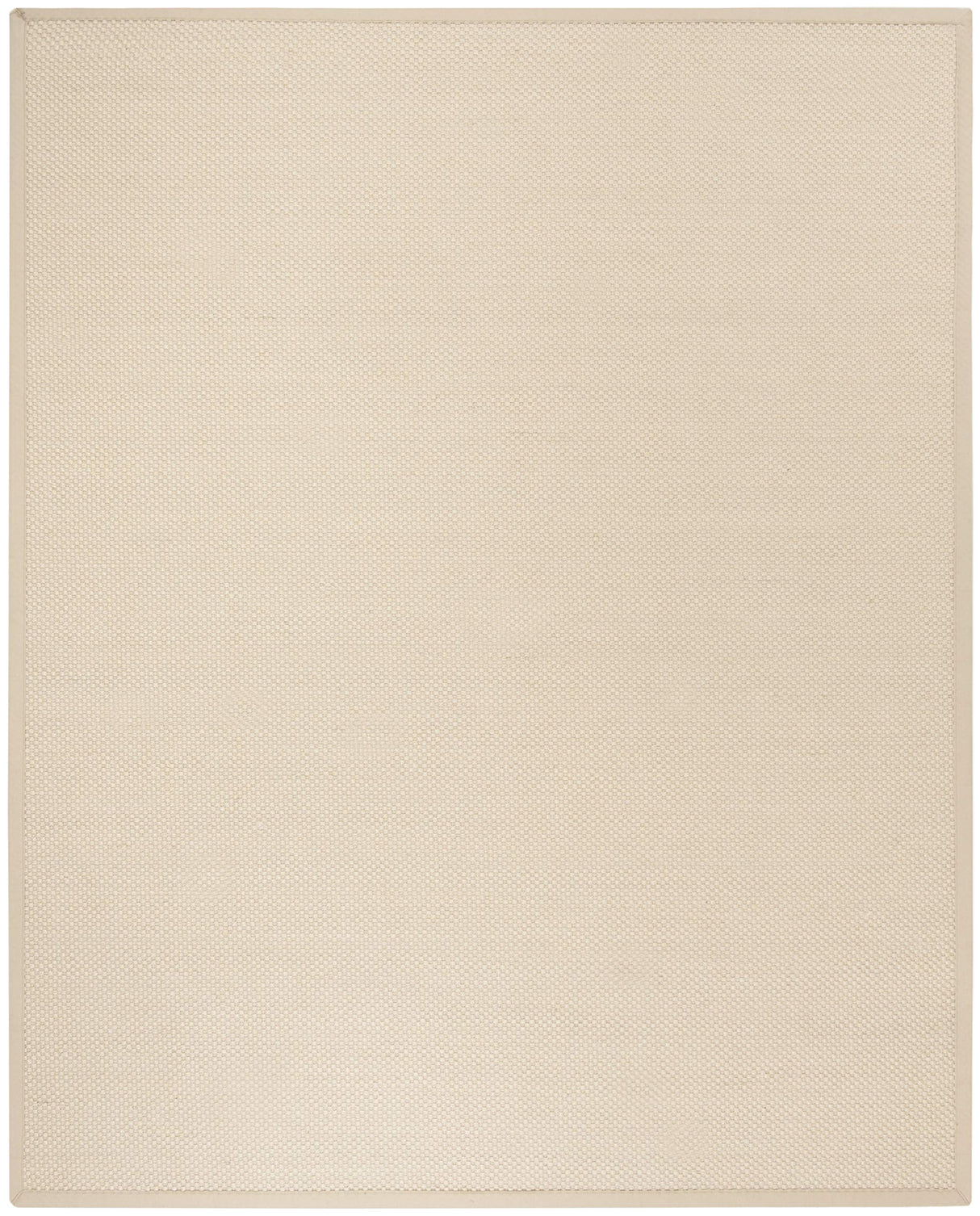 Natural Fiber Area Rug 9' x 12' - Ivory & Light Beige Border Sisal