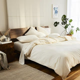 Luxury Sateen Duvet Cover - 100% Cotton, Full/Queen Size in Abyss Blue with Extra-Long