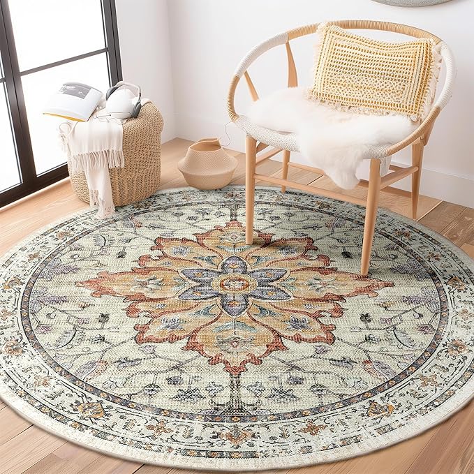 Area Rugs 5x7, Washable Rug, Non-Slip, Rugs for Living Room, Kitchen Rugs, Rugs