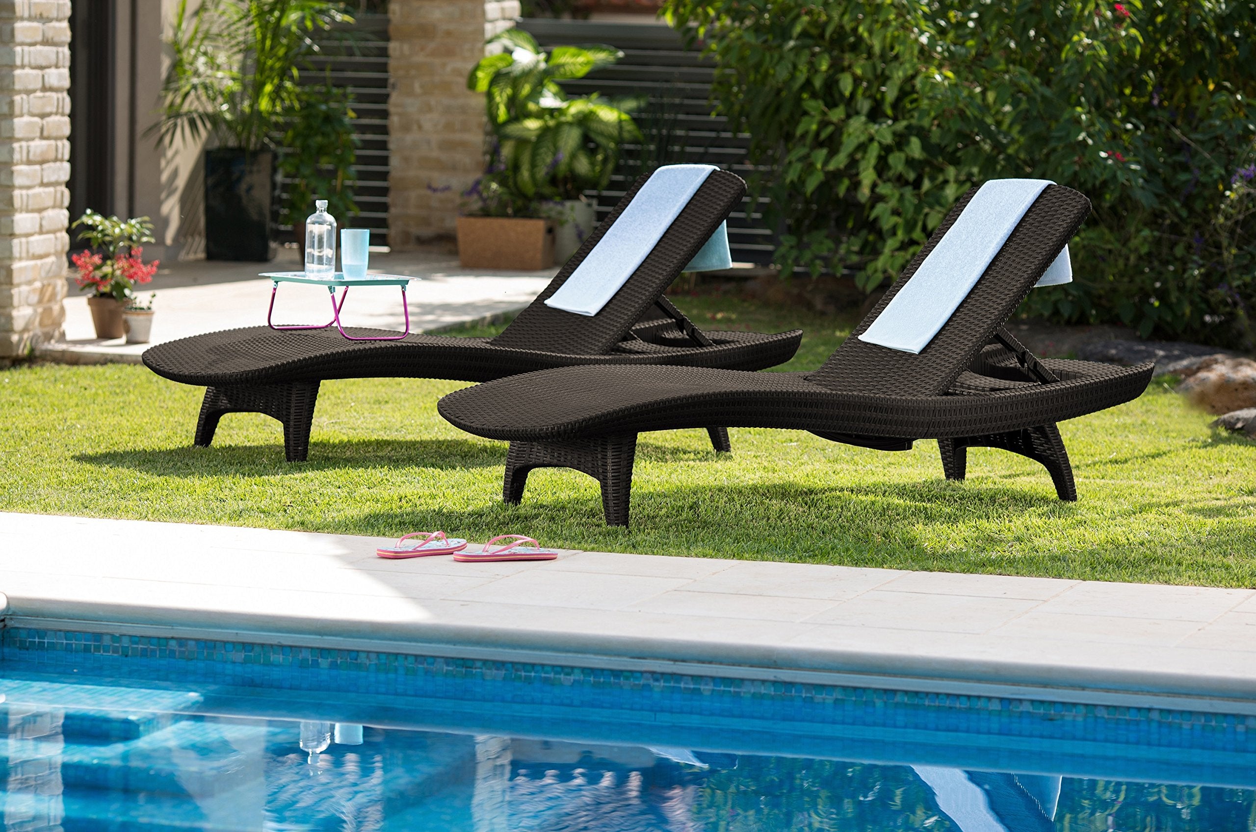 Set of 2 Pacific Sun Lounge Chair Outdoor Chaise Pool Chairs