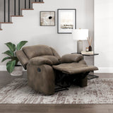 Chair Living Room Reclining Sofa Chair, Home Theater Seating, Wall Hugger Recliner, Manual Recliner Sofa Chair for Living Room/Office/Apartment, Brown