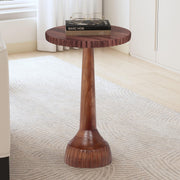 Hiltona Wood End Table, Small Drink Table, Indoor Round Side Table