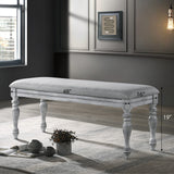 Salines Upholstered Turned Leg Dining Bench