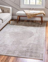 Portland Collection Area Rug - Woodburn (7' 10" x 11' Rectangle, Ivory/ Beige)