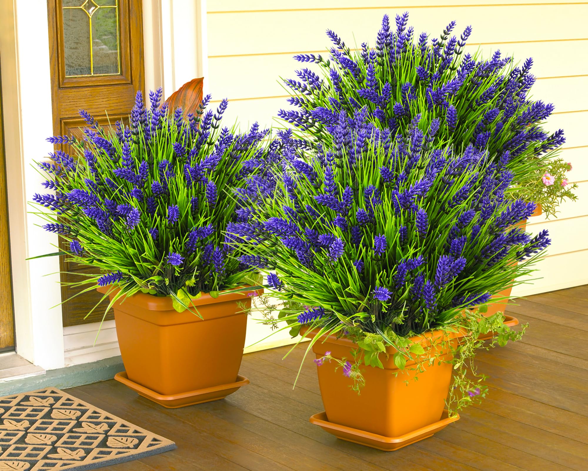 Artificial Plants Outdoor, 22 Pcs Fake Flowers UV Resistant Outdoor Fake Plants