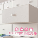 White Dresser for Bedroom with 12 Drawers Dressers & Chest of Drawers with Wood Top