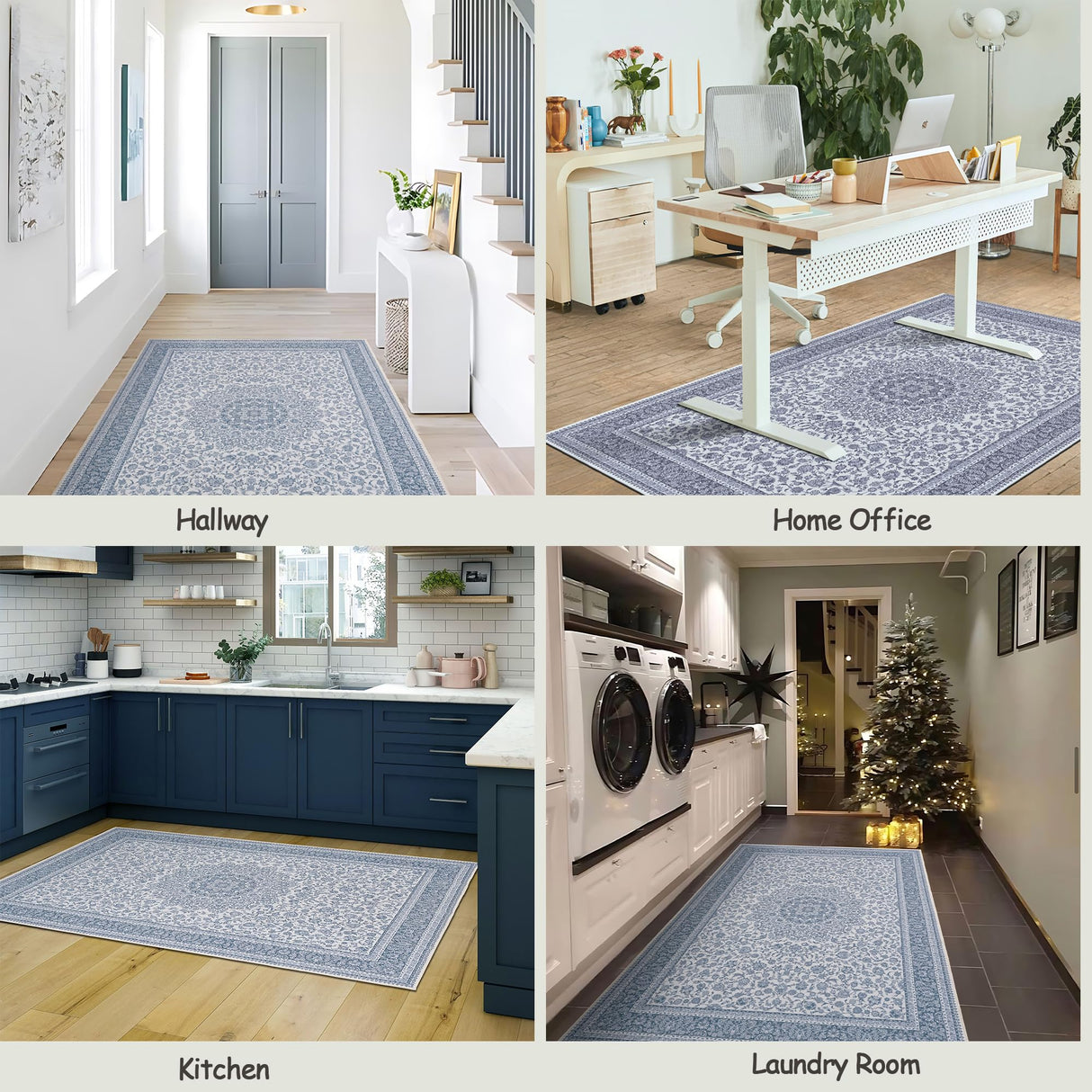 Machine Washable Area Rug 3x5, Entryway Rugs 3x5, Kitchen Rugs, Laundry Room Rugs