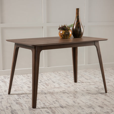 Gideon Wood Dining Table, Natural Walnut Finish