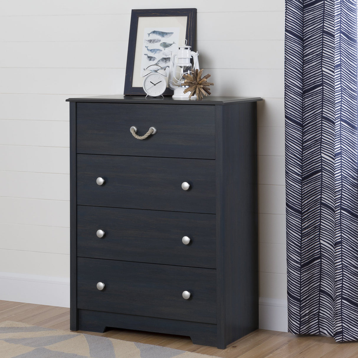 Aviron 4-Drawer Chest, Blueberry