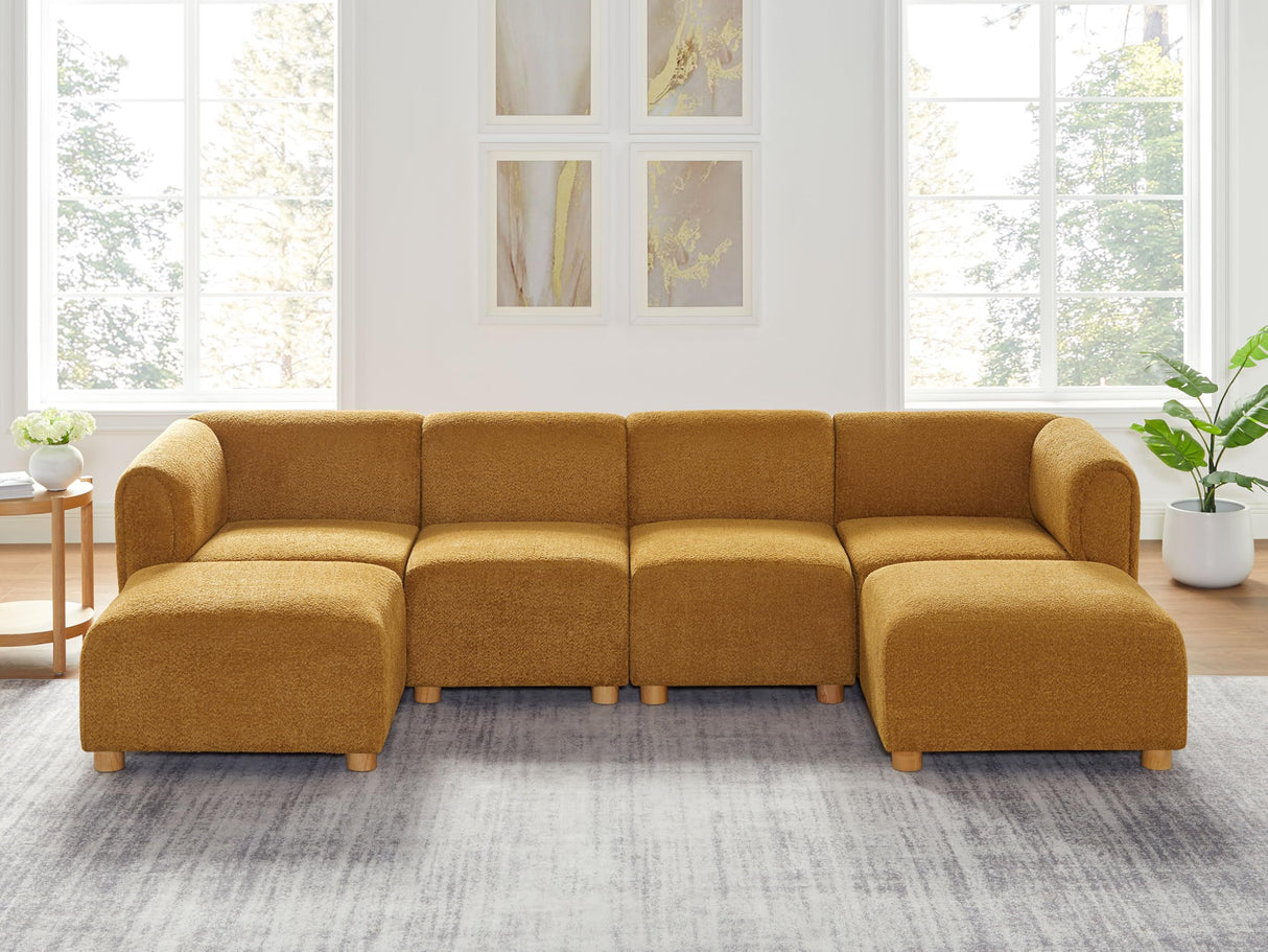 Oversized Modular Sectional Sofa Set, U-Shaped Living Room Couch Reversible Chaise,