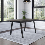 Kane Extendable Dining Table - Grey Solid Wood/Black Metal