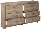 Culverbach Scandinavian 6 Drawer Dresser, Weathered Gray