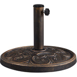 22lbs Heavy Duty Round Antiqued Umbrella Base All Weather Umbrella Stand