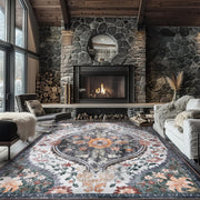 Ruggables Washable Rugs 8x10 Area Rugs for Living Room Washable Vintage Boho Rugs