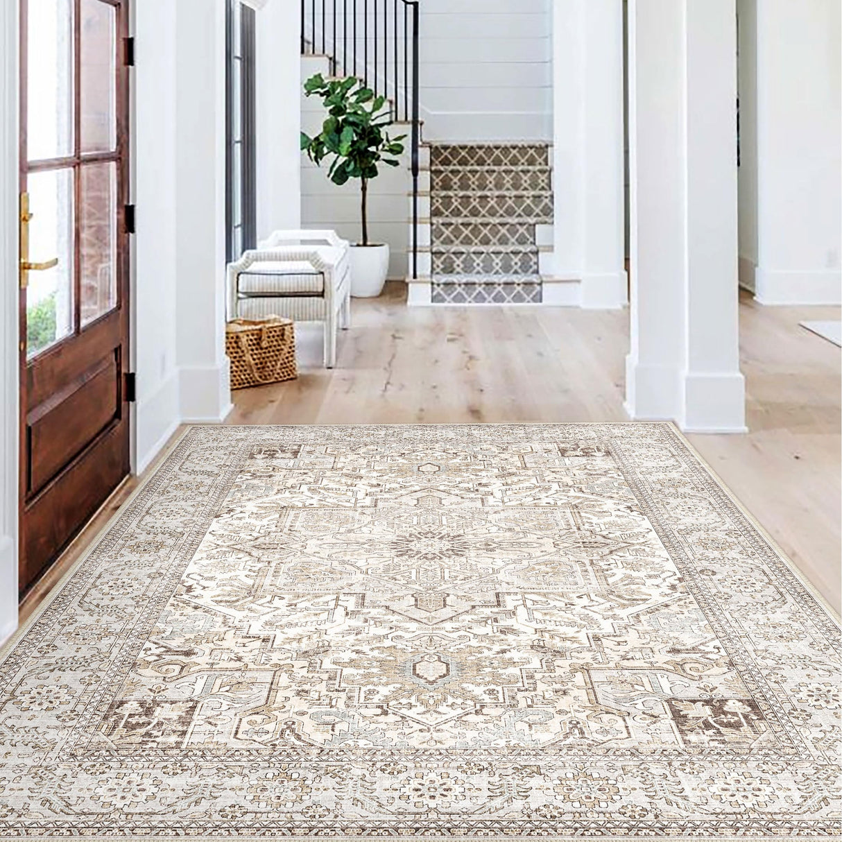 Washable 9x12 Area Rugs, Large Rugs for Living Room, Washable Rugs 9x12 for Bedroom