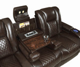 Delangelo Power Motion Reclining Sofa, Brown