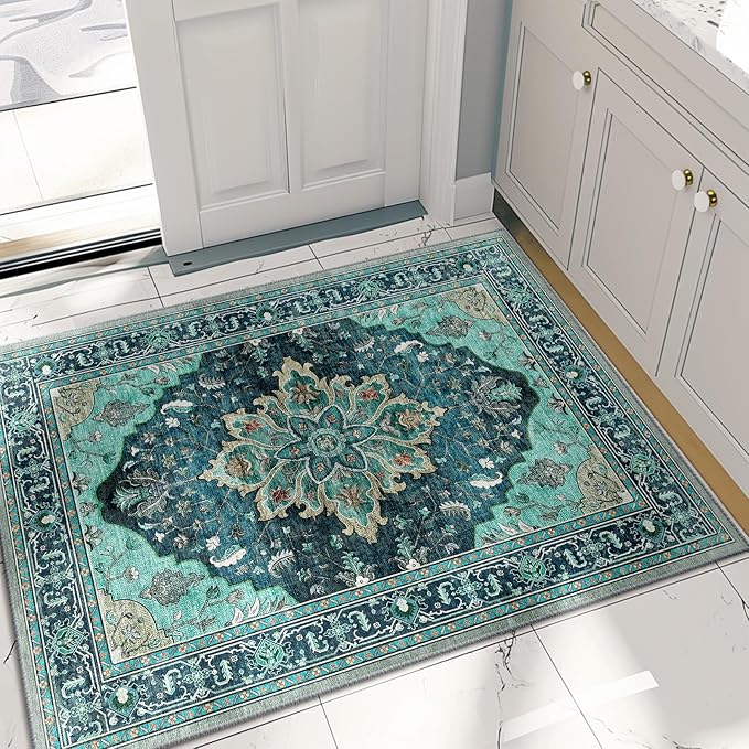 Area Rugs 5x7, Washable Rug, Non-Slip, Rugs for Living Room, Kitchen Rugs, Rugs