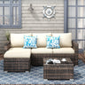 Patio Furniture Set All Weather Wicker Outdoor Sectional Chairs