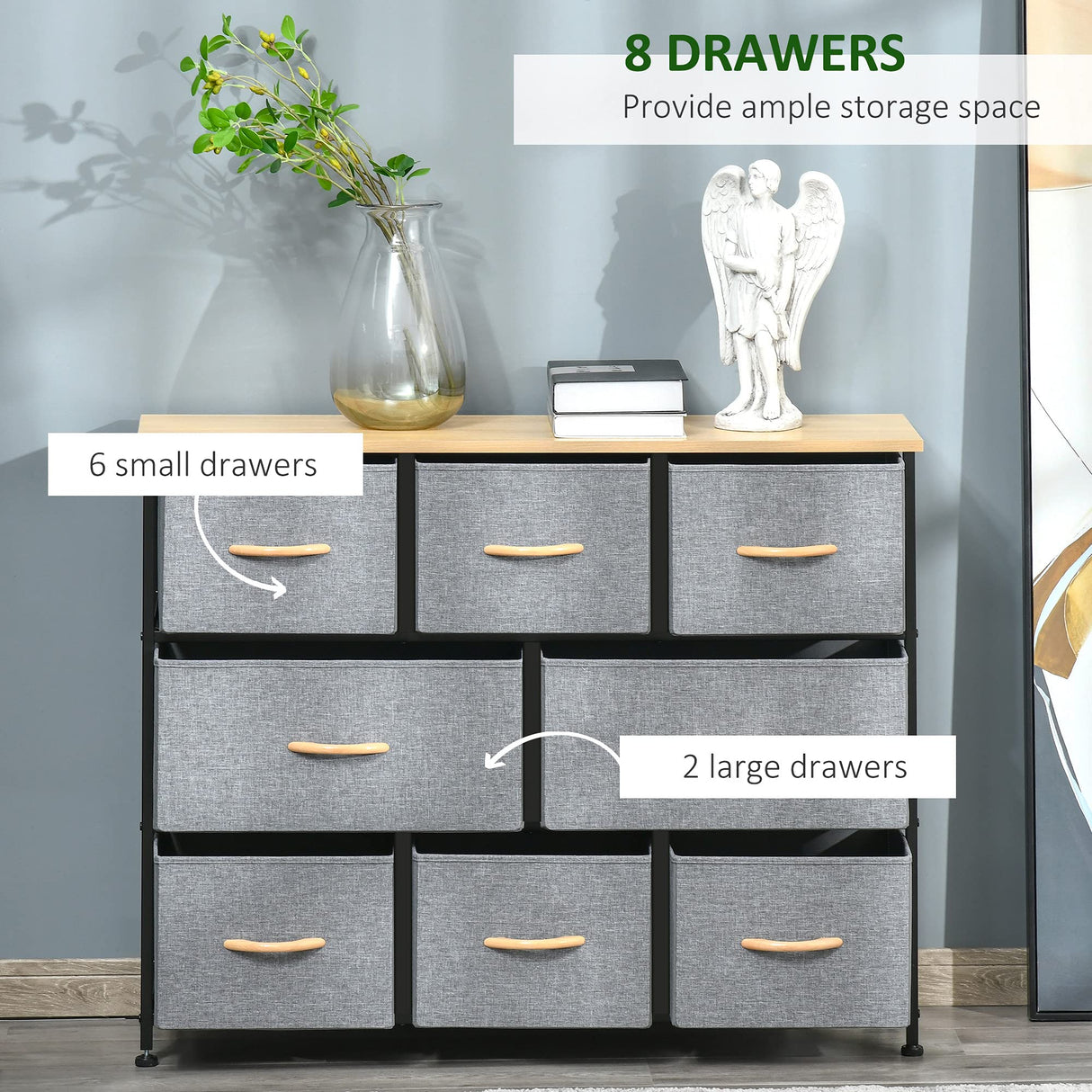 Drawer Dresser, 3-Tier Fabric Chest of Drawers, Storage Tower Organizer Unit