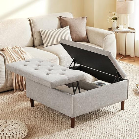 35 Inch Extra Large Storage Ottoman Coffee Table with Lift Top
