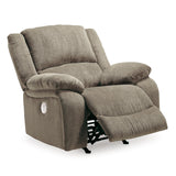 Draycoll Contemporary Power Rocker Recliner, Grayish Brown