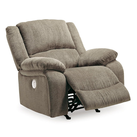 Signature Design by Ashley Draycoll Contemporary Power Rocker Recliner, Grayish Brown