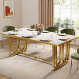 Modern Dining Table for 6-8, 70.87" Rectangle Kitchen Table, Wood Dining Room Table