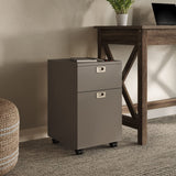 Cabinet-2-Drawer Deep Drawer Storage-Rolling Filing Cabinet for Under The Desk