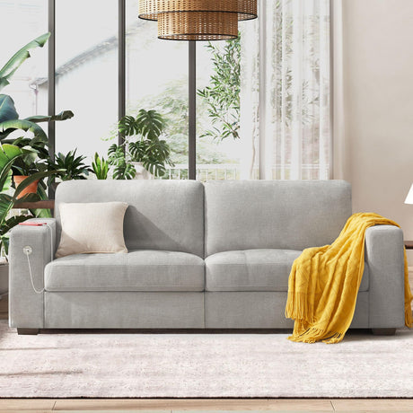 Sofa for Living Room, Modern Comfy Sofa with Medium Firm Seat Cushion