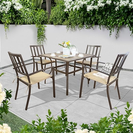 Coolmen Outdoor Patio Dining Furniture Table (37"x37" Table)