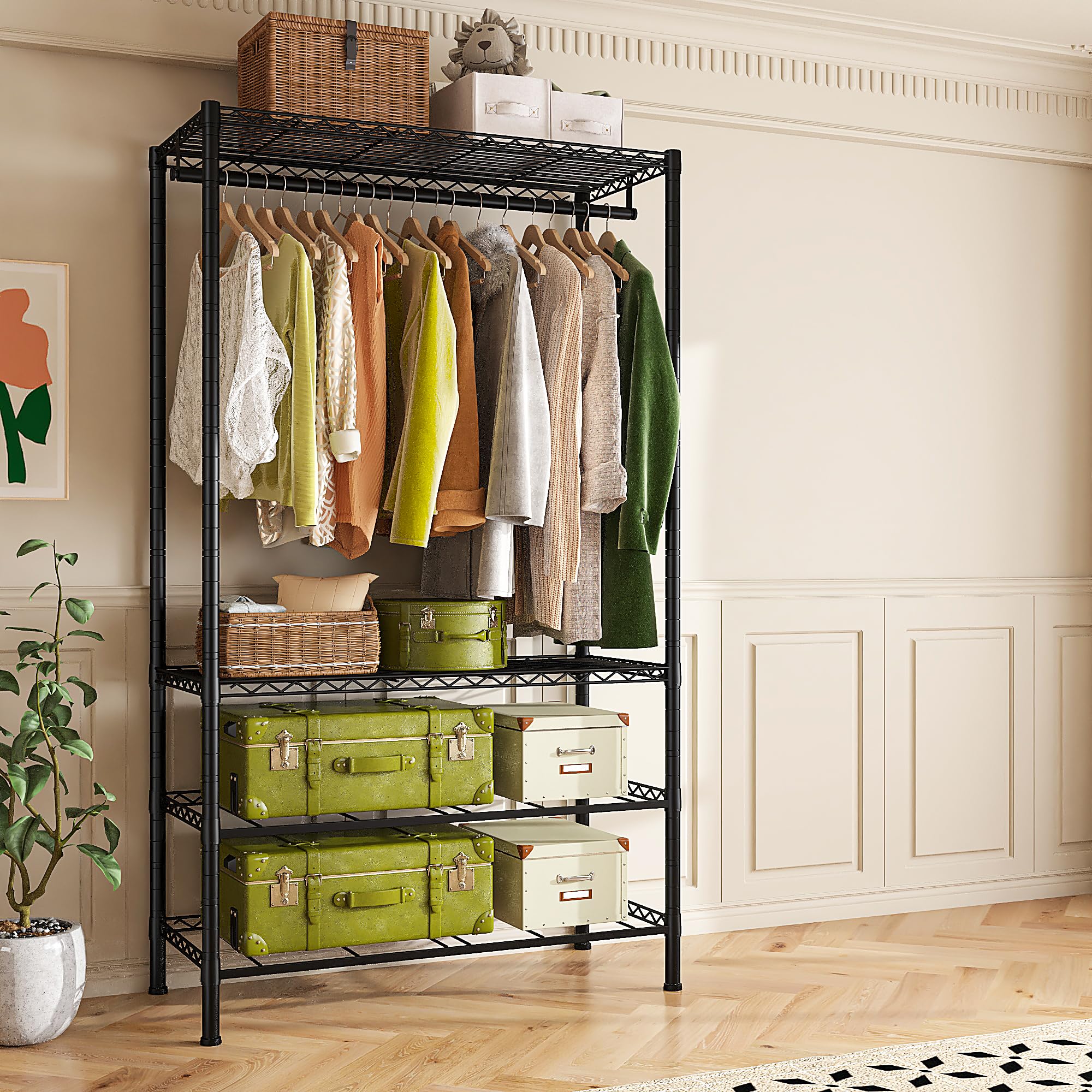 Clothes Rack, Clothing Rack 450LBS Garment Rack Closet Rack