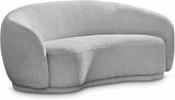 693Cream-L Hyde Collection Modern | Contemporary Boucle Fabric Upholstered Loveseat