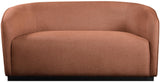 675Cognac-L Mylah Collection Modern | Contemporary Loveseat with Soft
