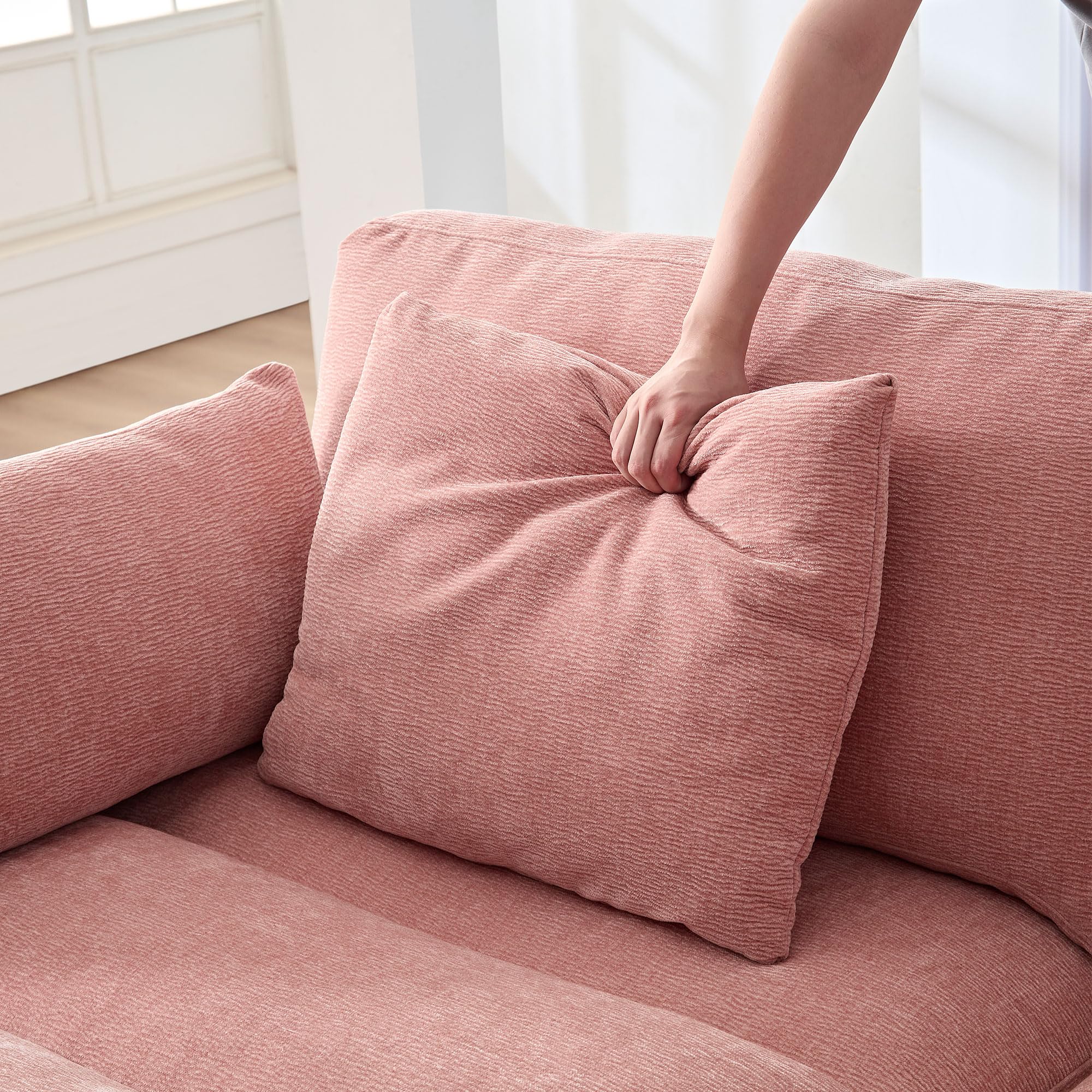Modern Chenille Upholstered Sectional Sofas Cloud Couch
