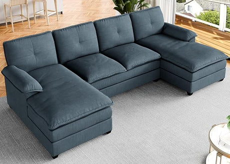 Sectional Couches for Living Room, U Shaped Couch 110in Sectional Sofa,