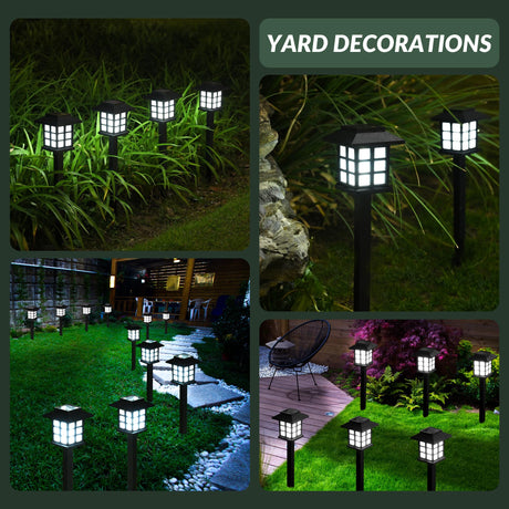 Solar Outdoor Lights,16 Pack Solar Path Lights, Solar Walkway Lights Outdoor