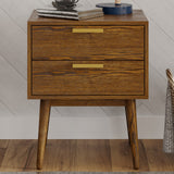 Ives Easy Assembly Mid Century Modern Bedroom Nightstand Accent Bedside Table