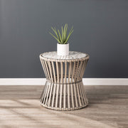Melilani Round Outdoor Side Table, Natural