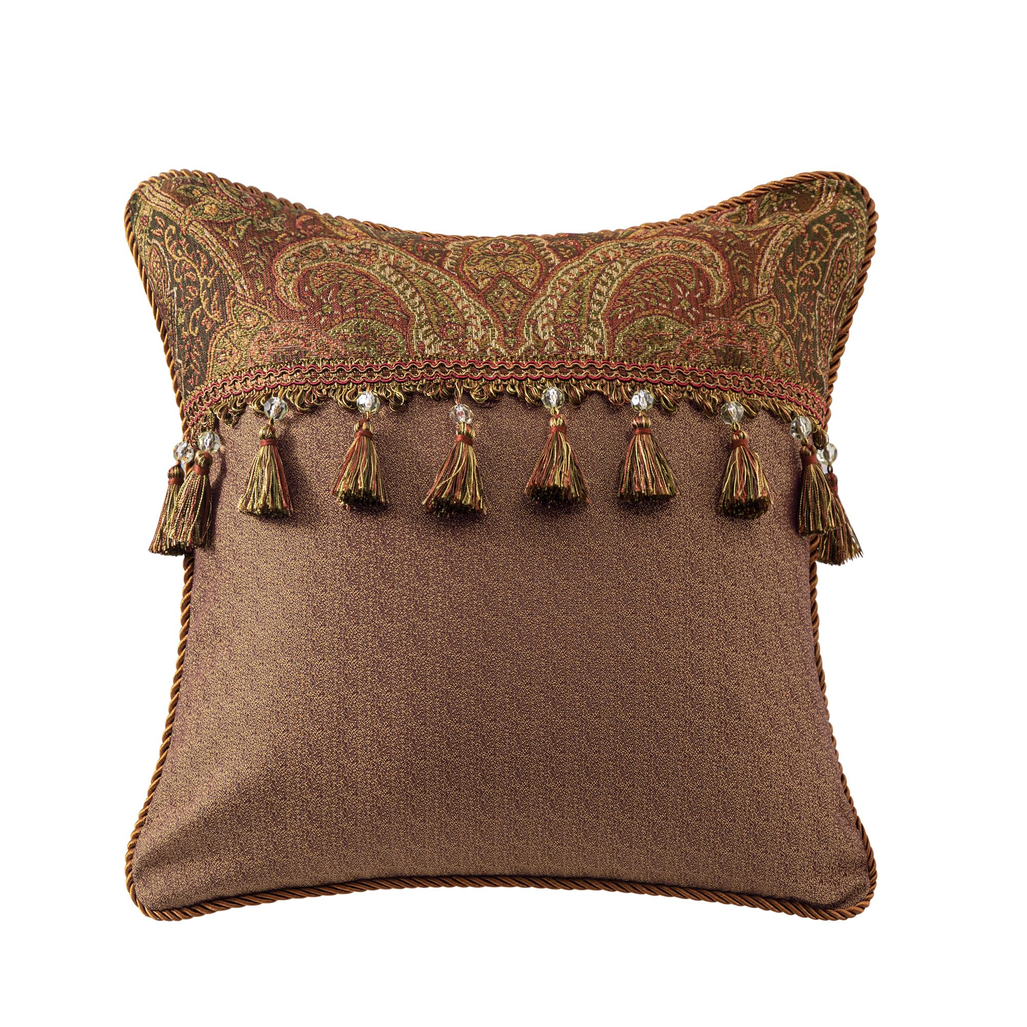 9-Piece Vintage Jacquard Comforter Set - King Size Gradient Red Damask Bedding