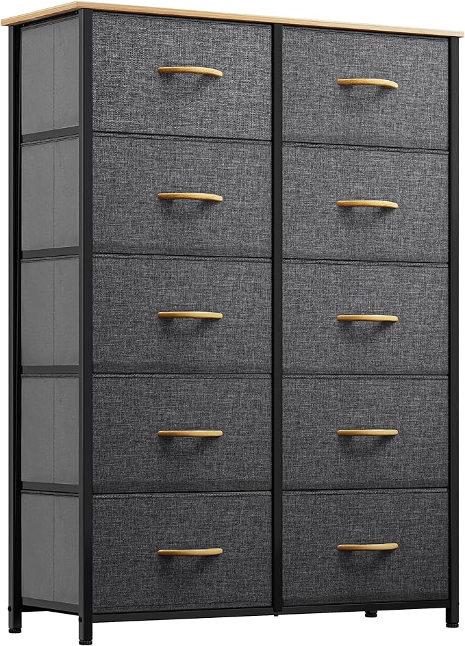 10 Drawer Dresser - Fabric Storage Tower