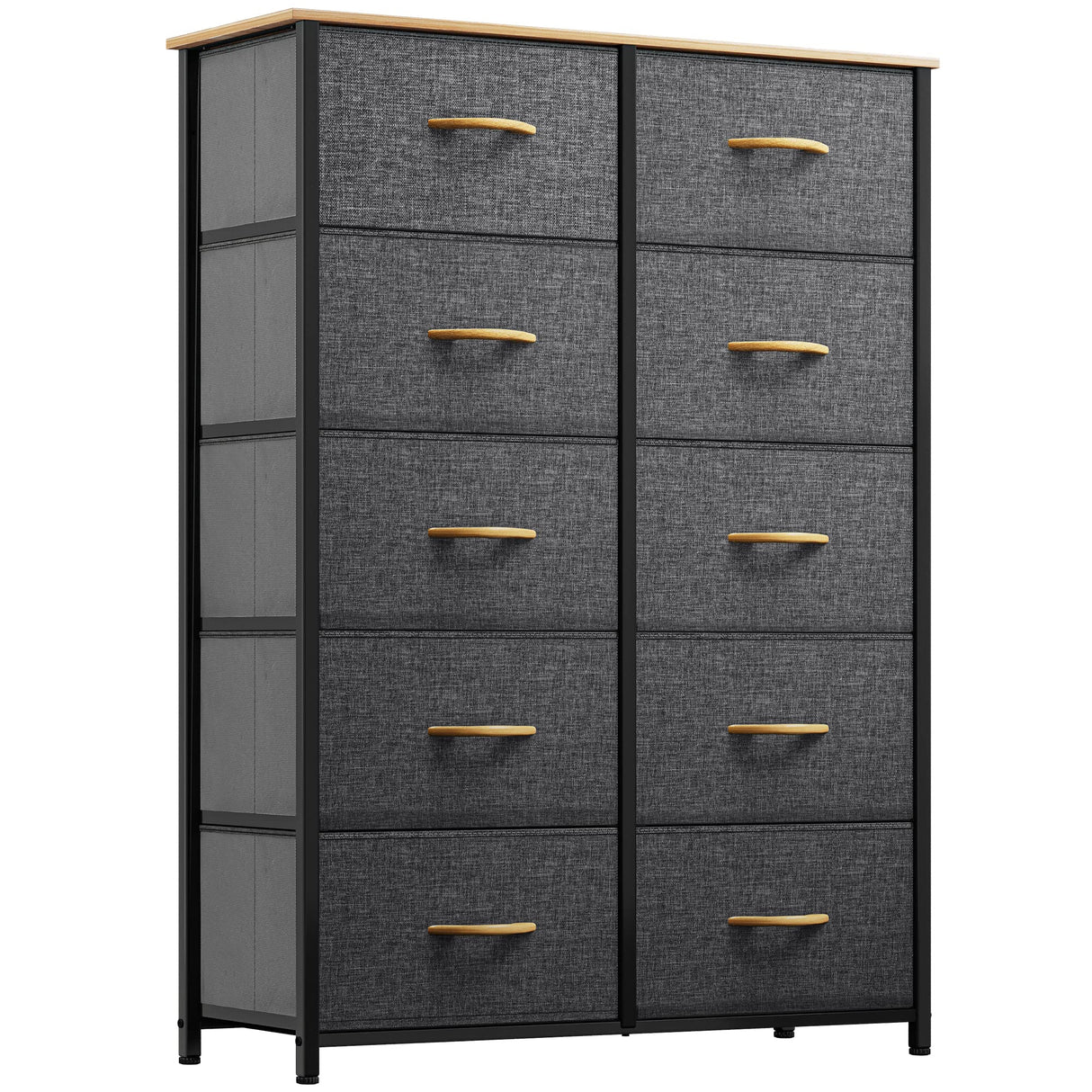 10-Drawer Dresser, Fabric Storage Tower, Tall Dresser for Living Room, Hallway, Closets,