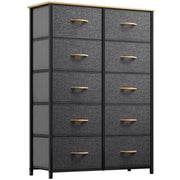 10-Drawer Dresser, Fabric Storage Tower, Tall Dresser for Living Room, Hallway, Closets,