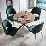 5-Pieces 37-Inch Dining Table Set for 4 - Space Saving Round Table and Chairs